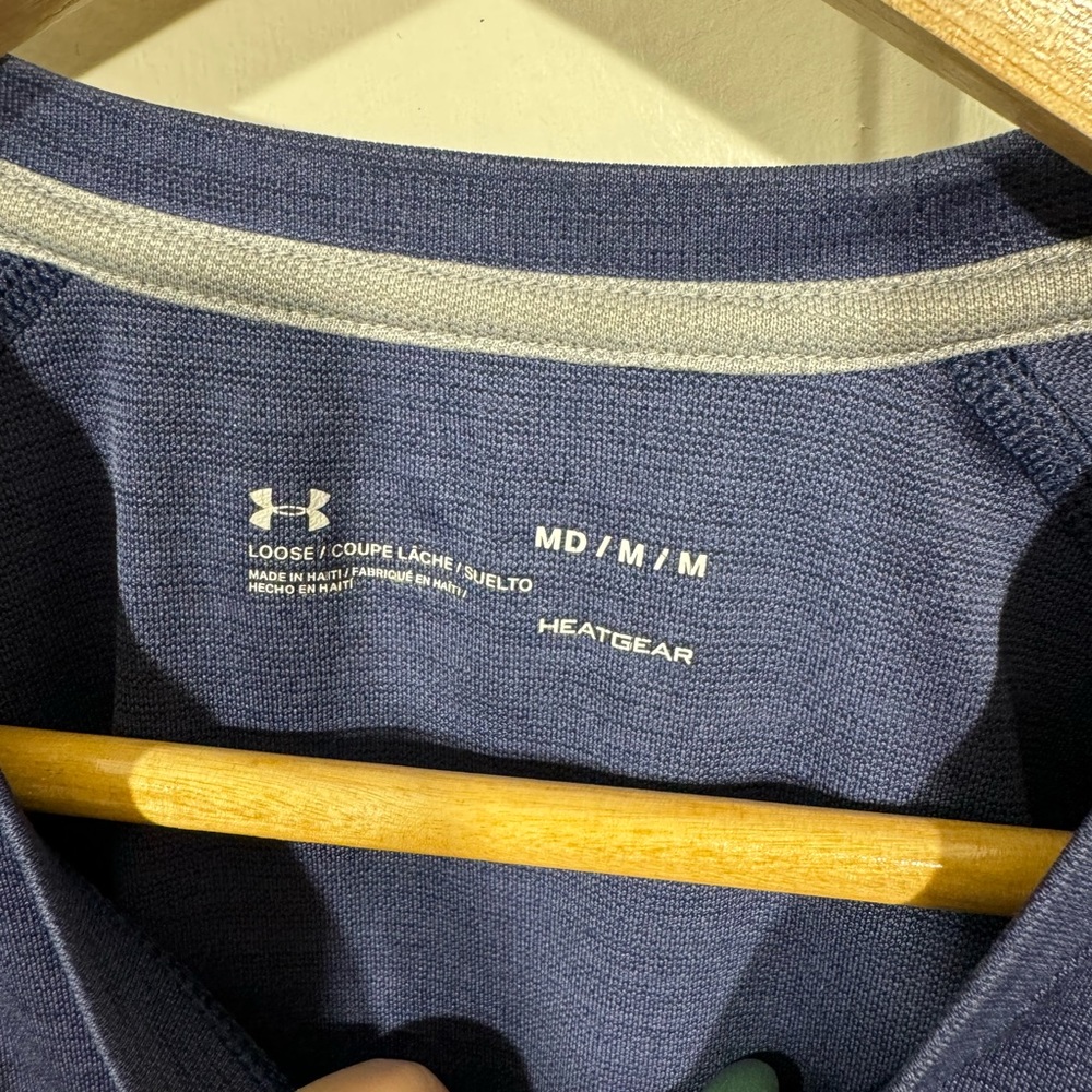 Under Armour HeatGear Men's Shirt - Size Medium, Dynamic Blue - Picture 2 of 3